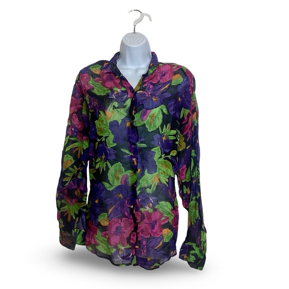Baani's Sheer Floral Blouse